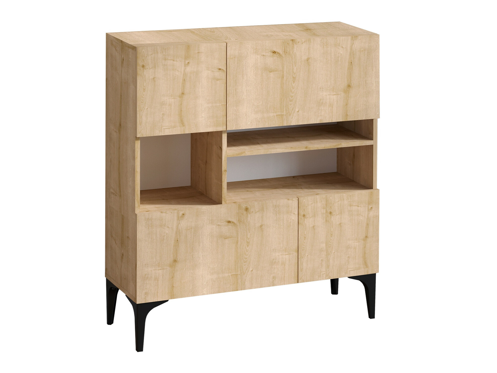 Szekrény Vestesu 139 (Fekete + Tölgy)