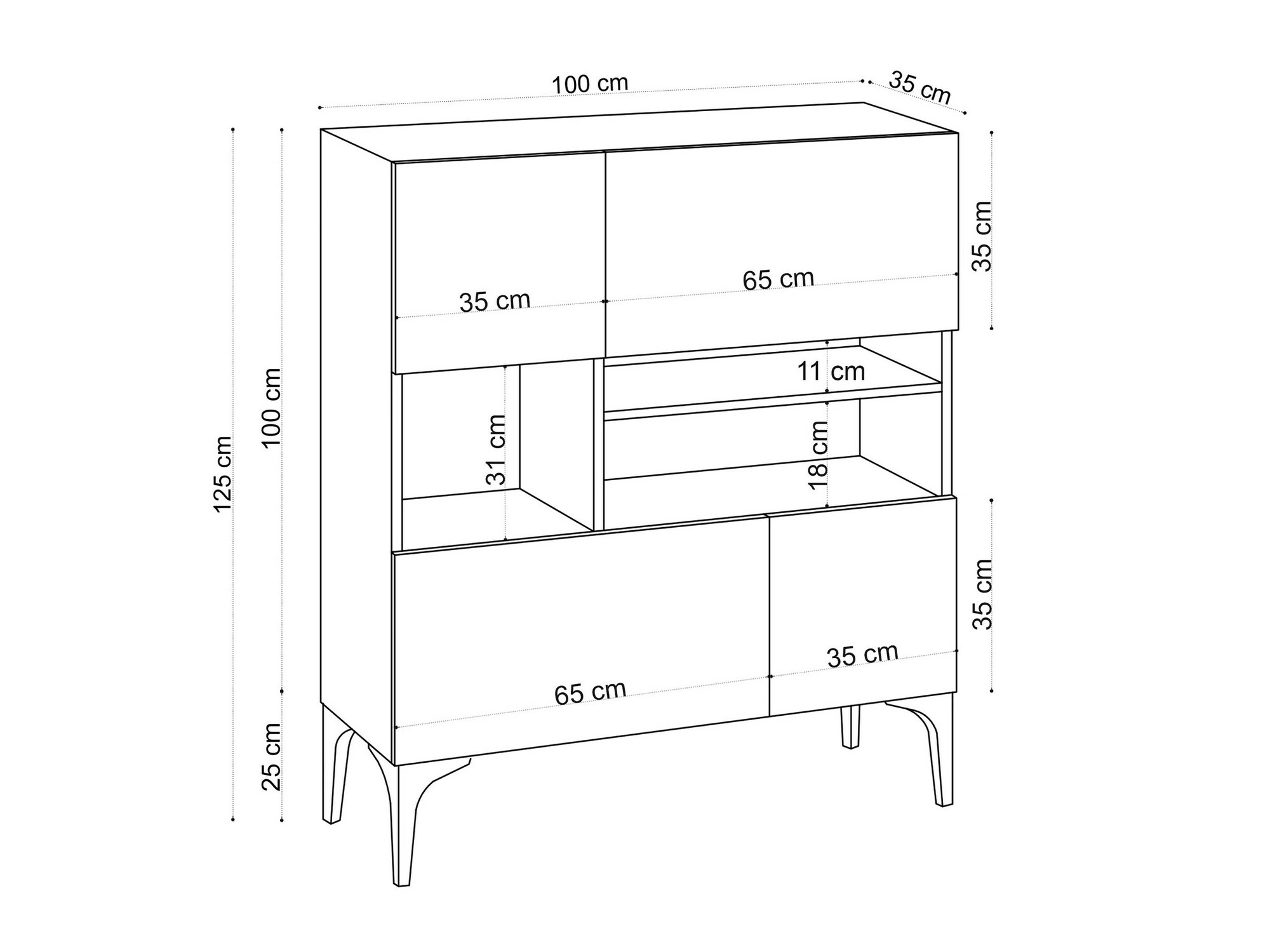 Szekrény Vestesu 139 (Fekete + Tölgy)