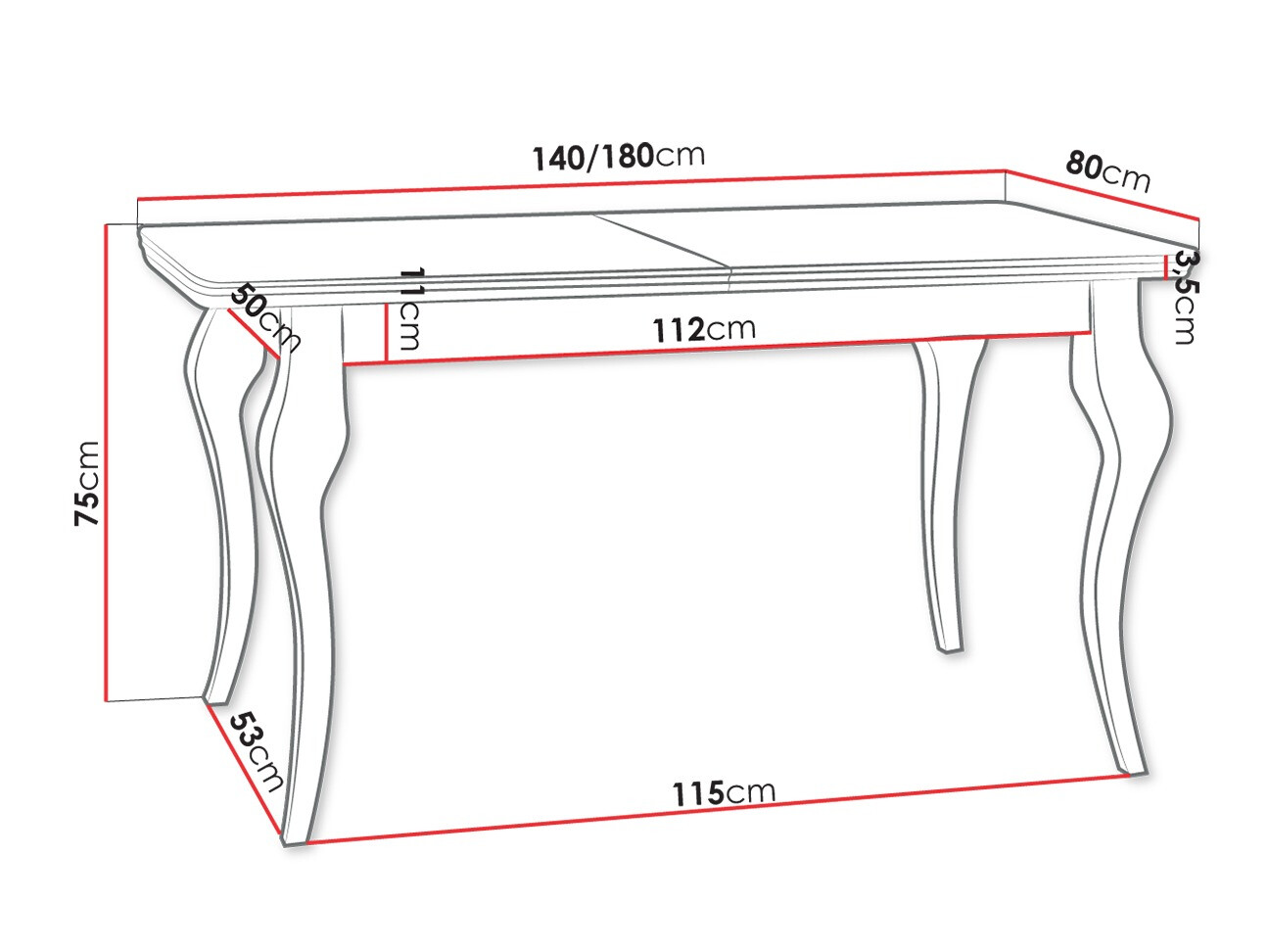 Asztal Comfivo Gallina I