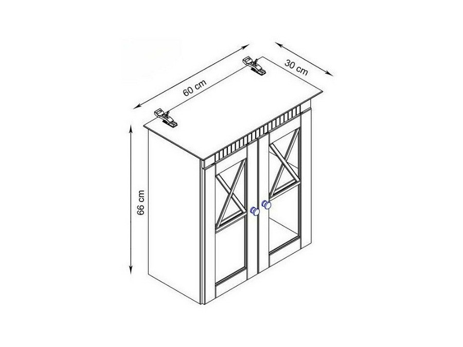 Fali fürdőszoba szekrény Deletri 102 (Fenyő)