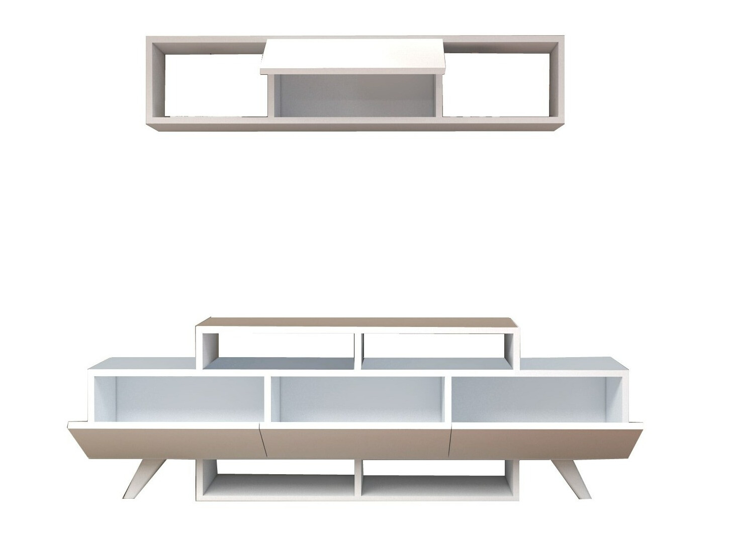 TV-állvány Kailua 1849 (Fehér)