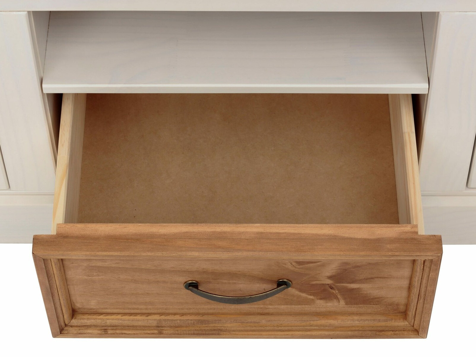 TV-állvány Tolelio 122 (Fehér + Fenyő)