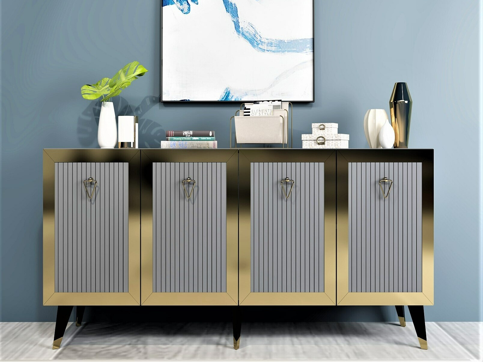 Szekrény Kailua 1868 (Anhtracite + Aranysárga)