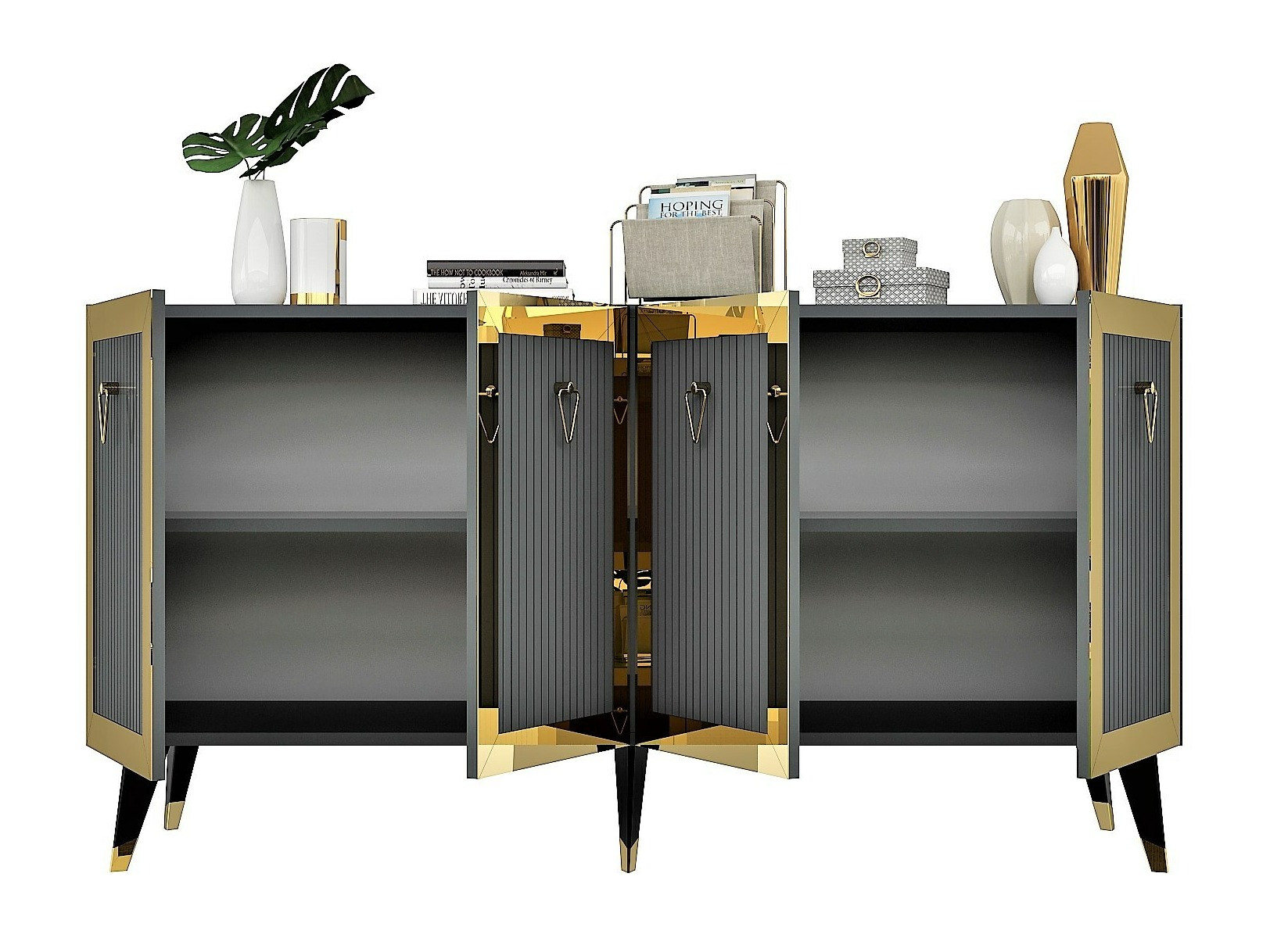 Szekrény Kailua 1868 (Anhtracite + Aranysárga)