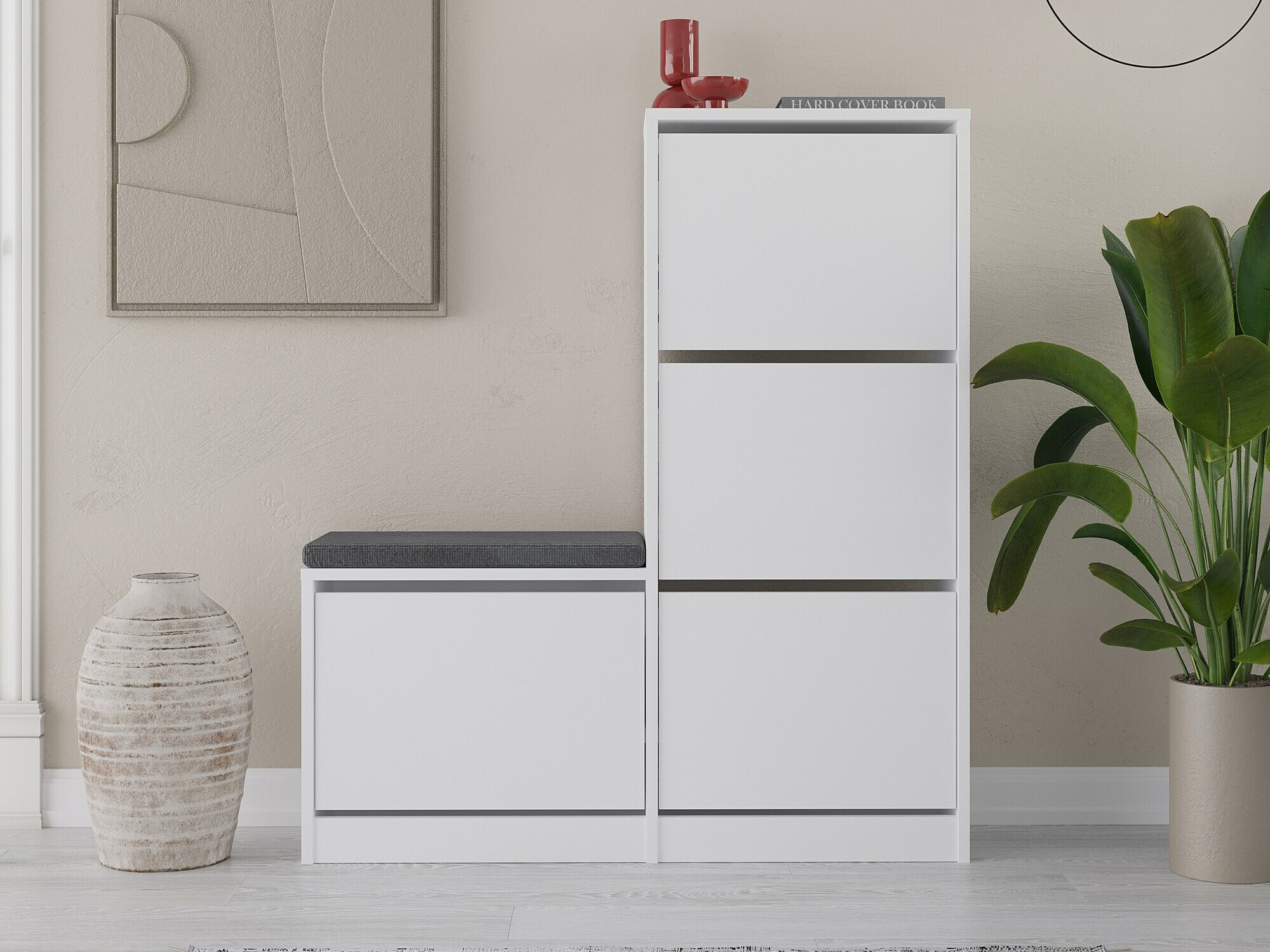 Cipőtároló Kailua 1879 (Fehér)