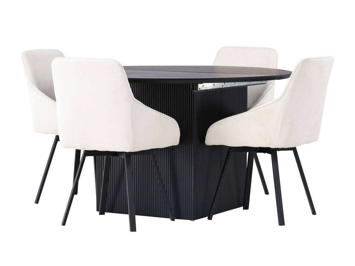 Étkezőgarnitúra Dallas 4335 (Fekete + Bézs)