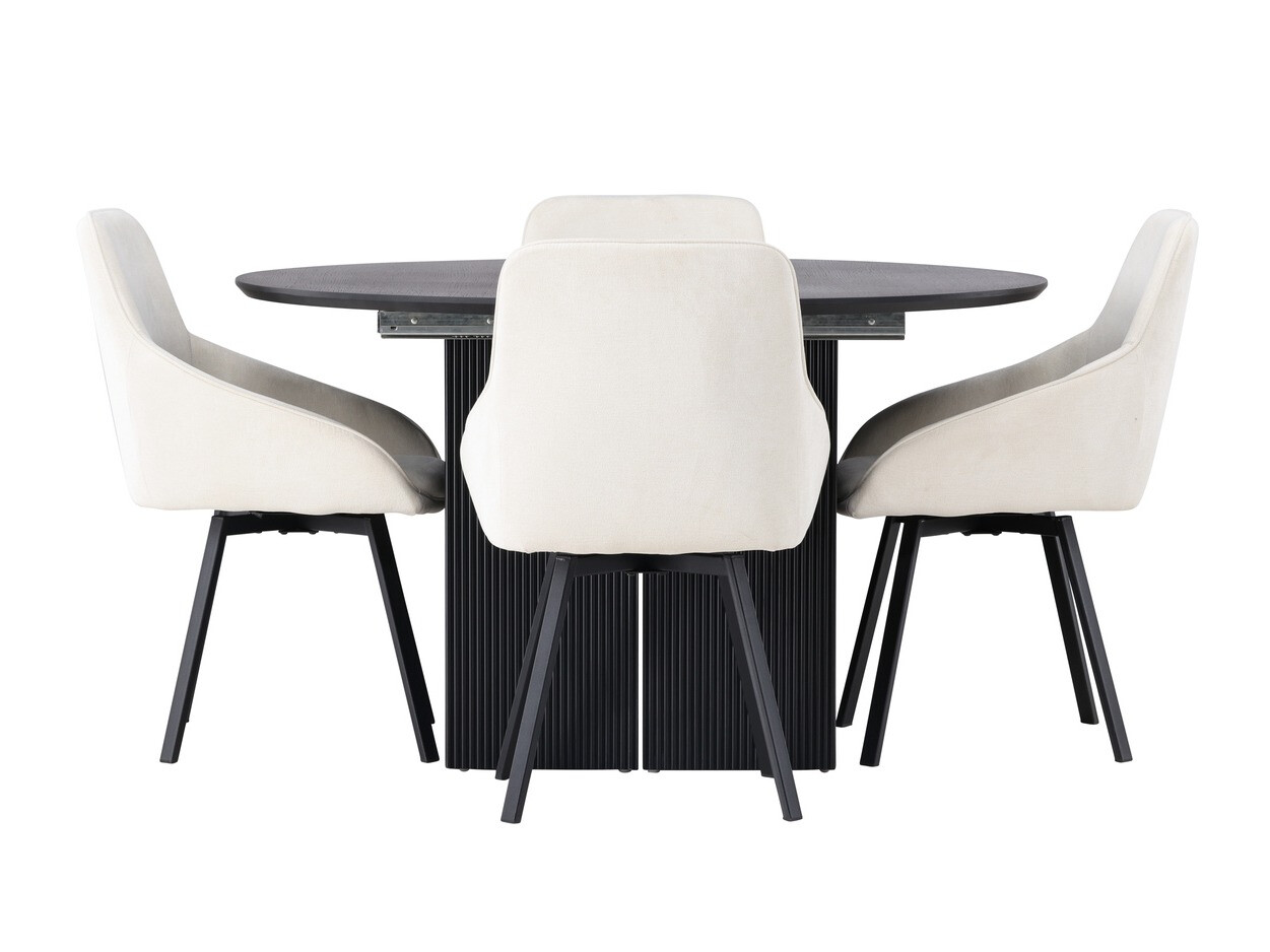 Étkezőgarnitúra Dallas 4335 (Fekete + Bézs)