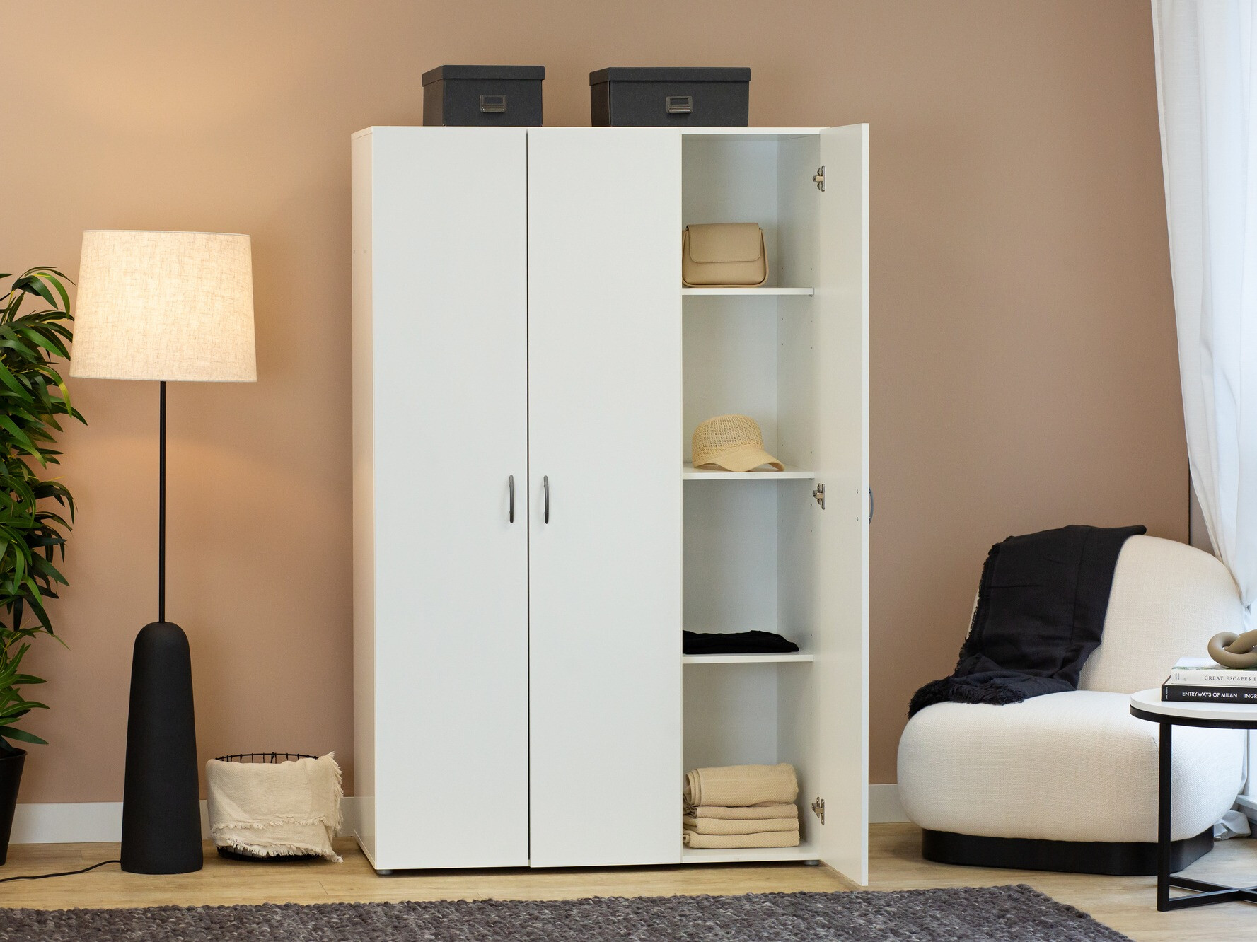 Gardróbszekrény Bristol 184 (Fehér)