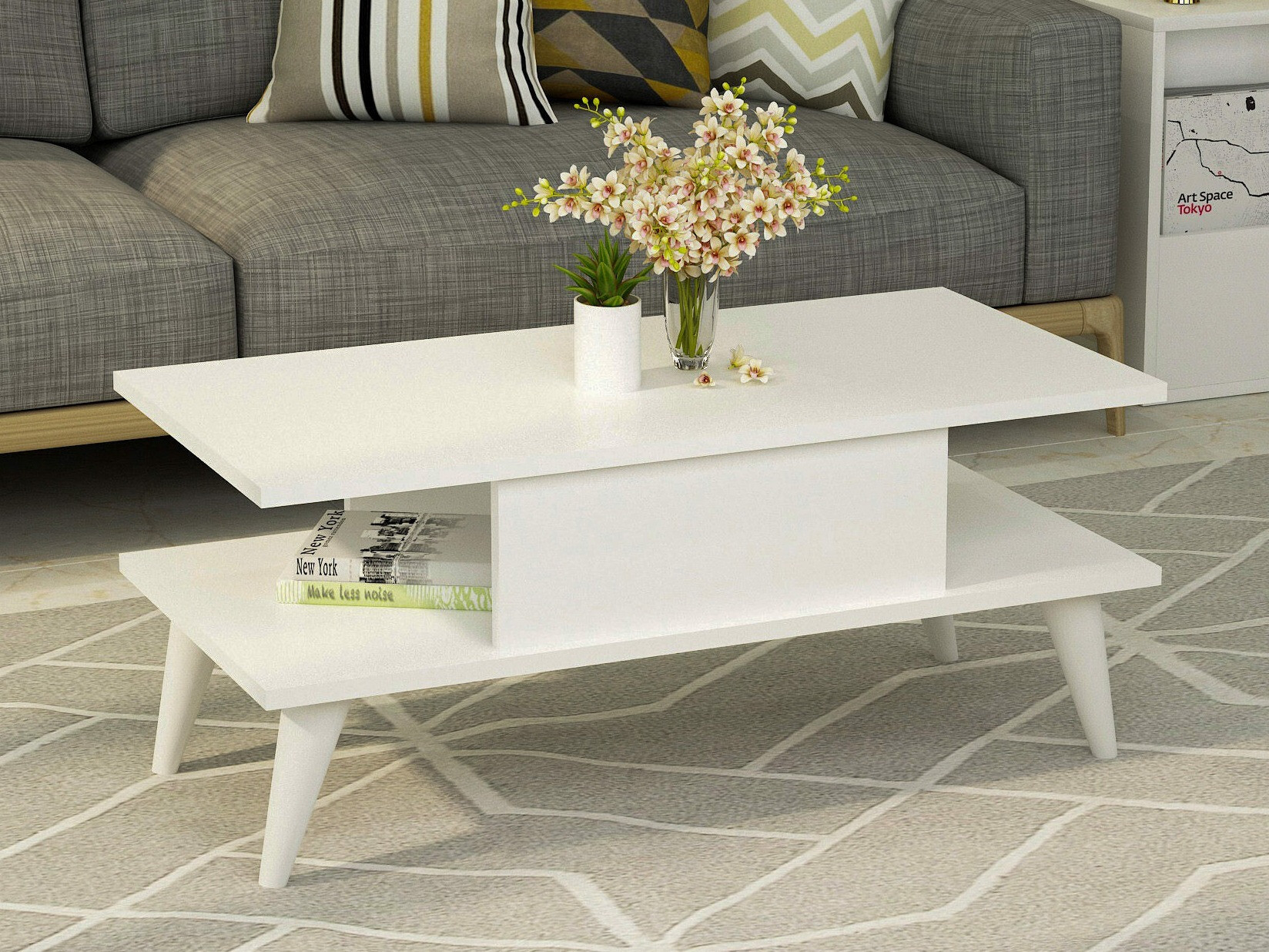 Dohányzóasztal Kailua 1894 (Fehér)