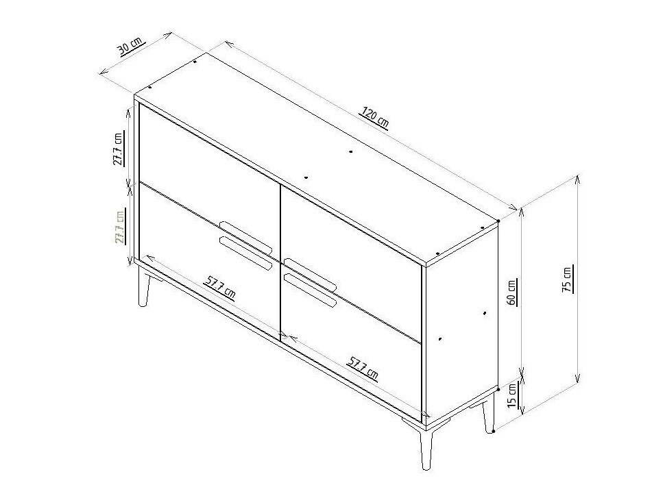 Szekrény Kailua 1955 (Fehér)