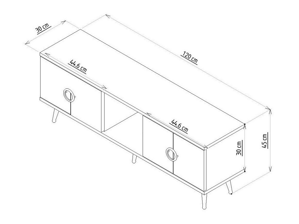 TV-állvány Kailua 1961 (Dió)