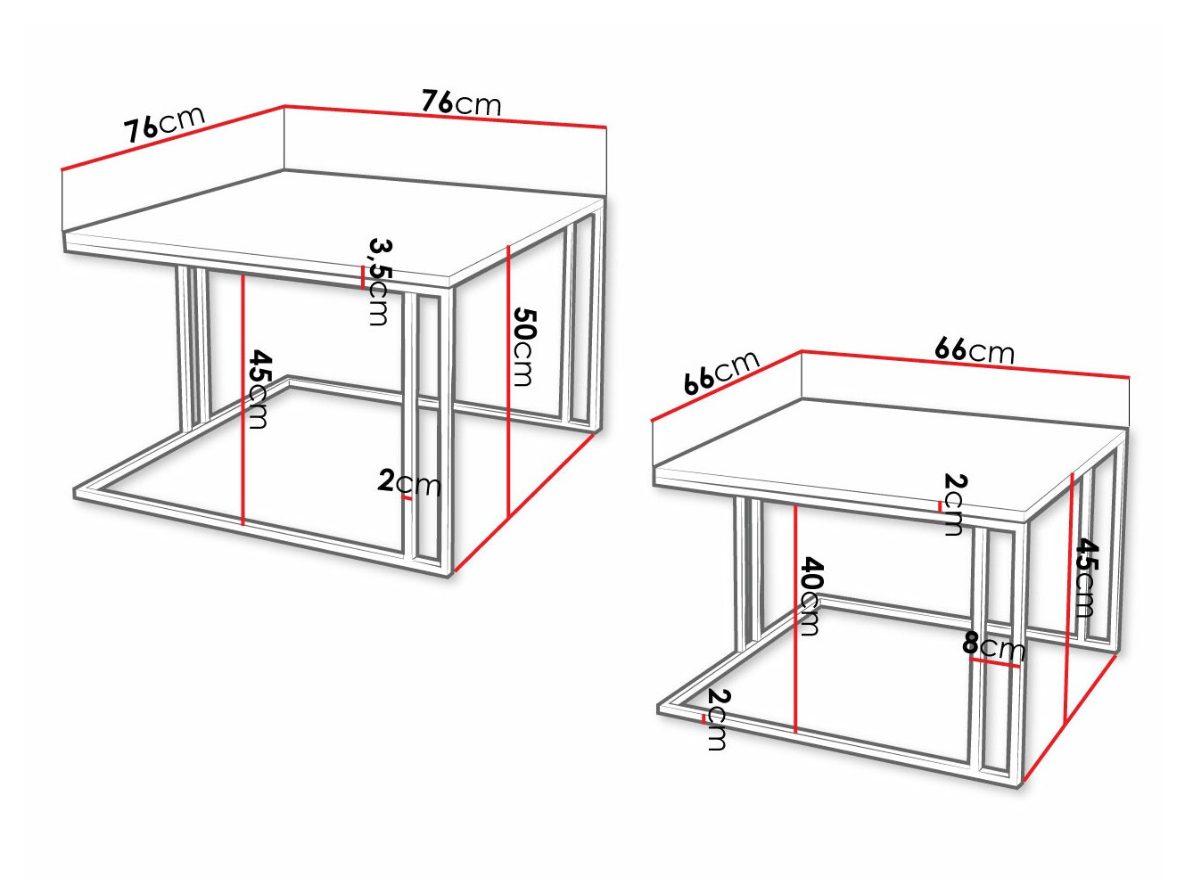 Dohányzóasztal szett Oswego 110 (Fehér márvány + Aranysárga)