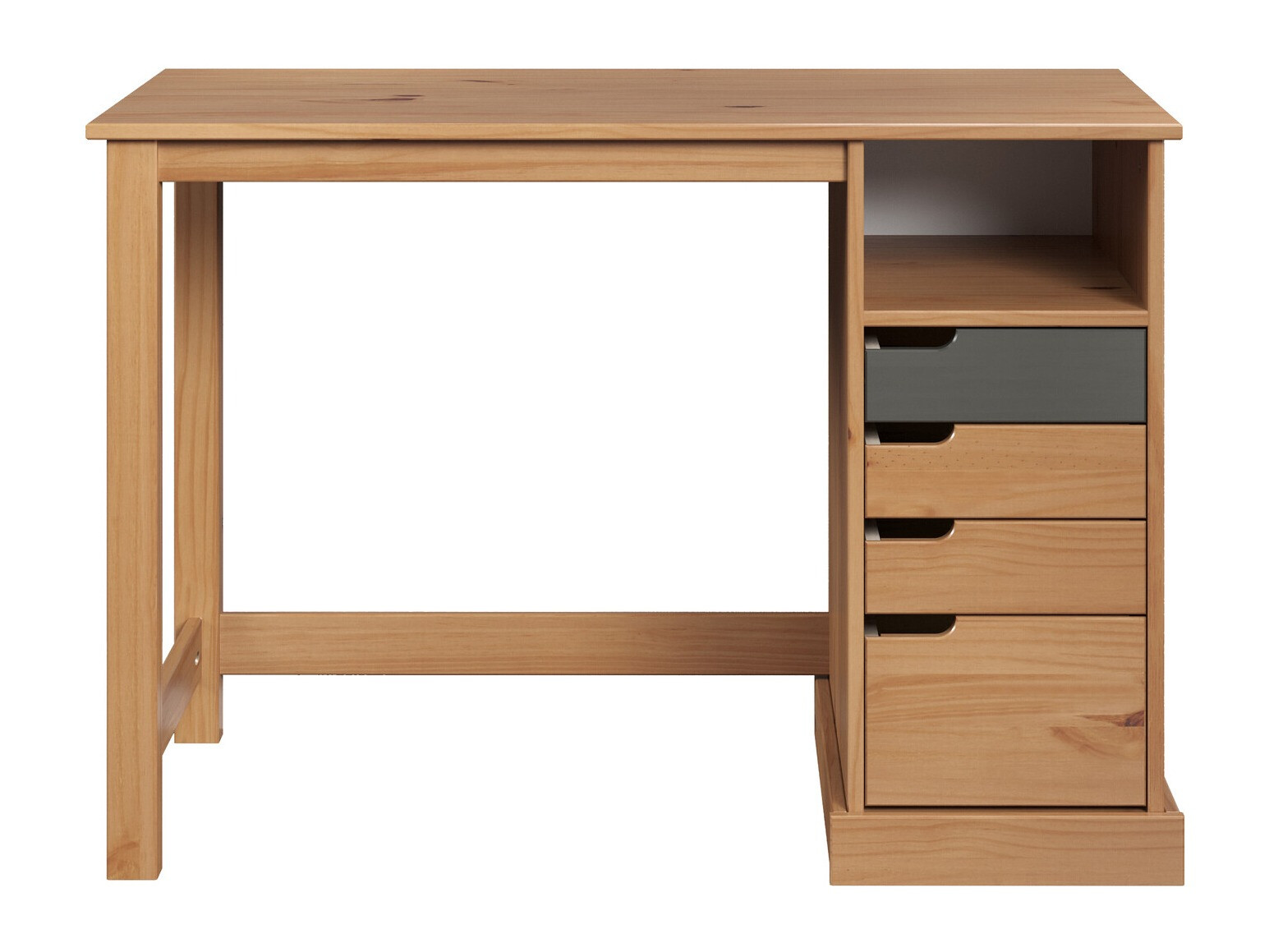 Íróasztal Indianapolis C100 (Mézes tölgy + Szürke)