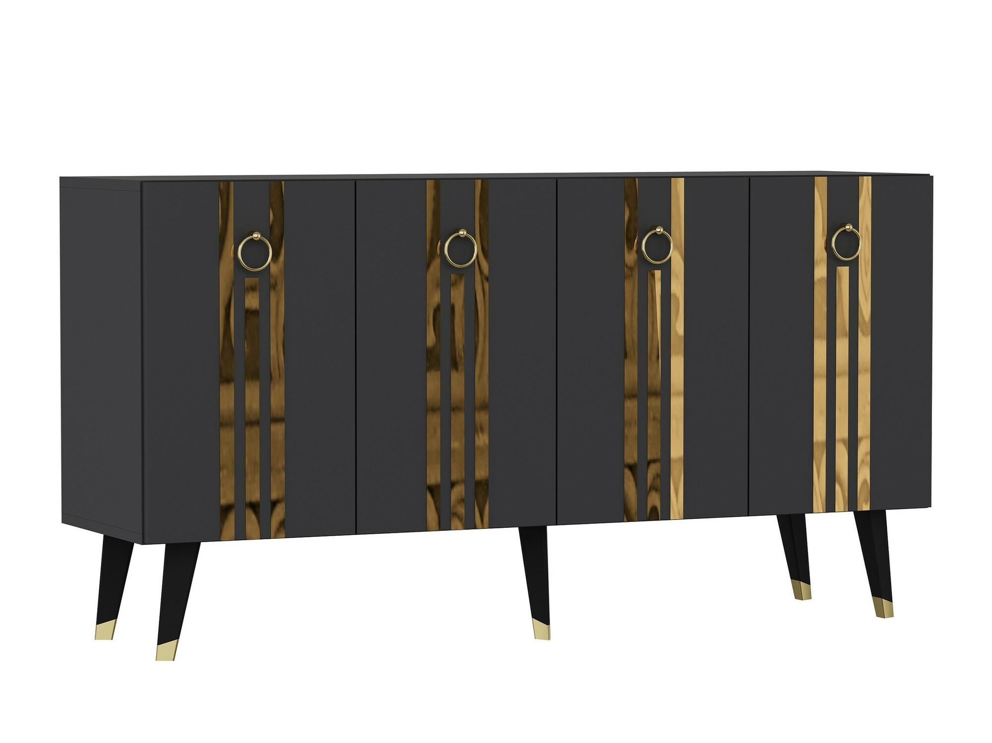 Szekrény Kailua 1970 (Antracit + Aranysárga)