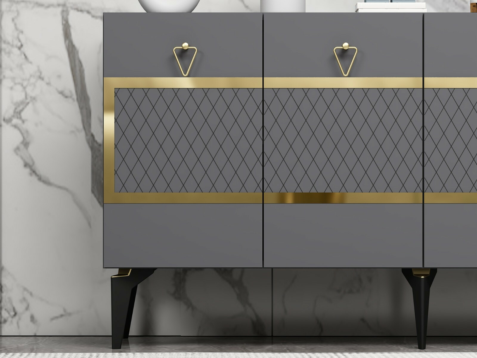 Szekrény Kailua 1972 (Antracit + Aranysárga)