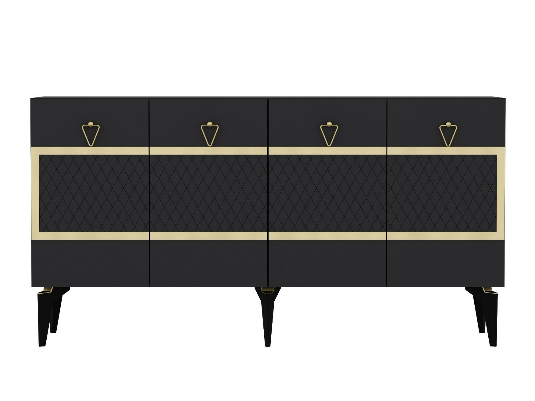 Szekrény Kailua 1972 (Antracit + Aranysárga)