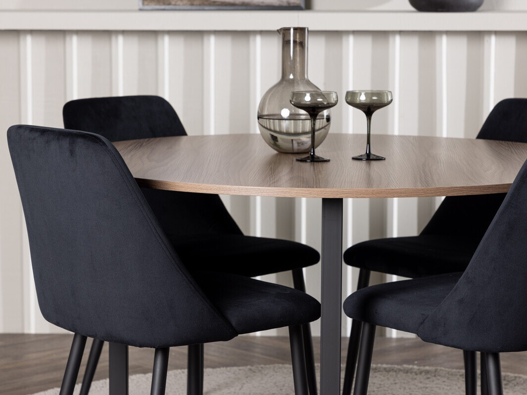 Étkezőgarnitúra Dallas 4598 (Fekete)