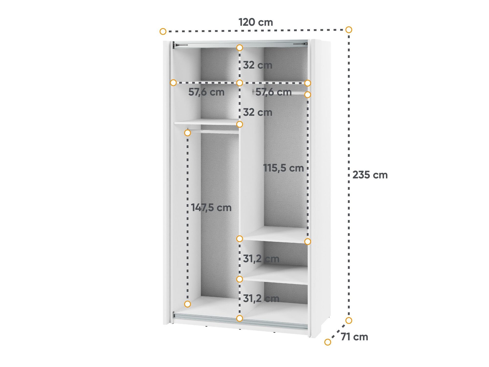 Gardróbszekrény Fresno 132