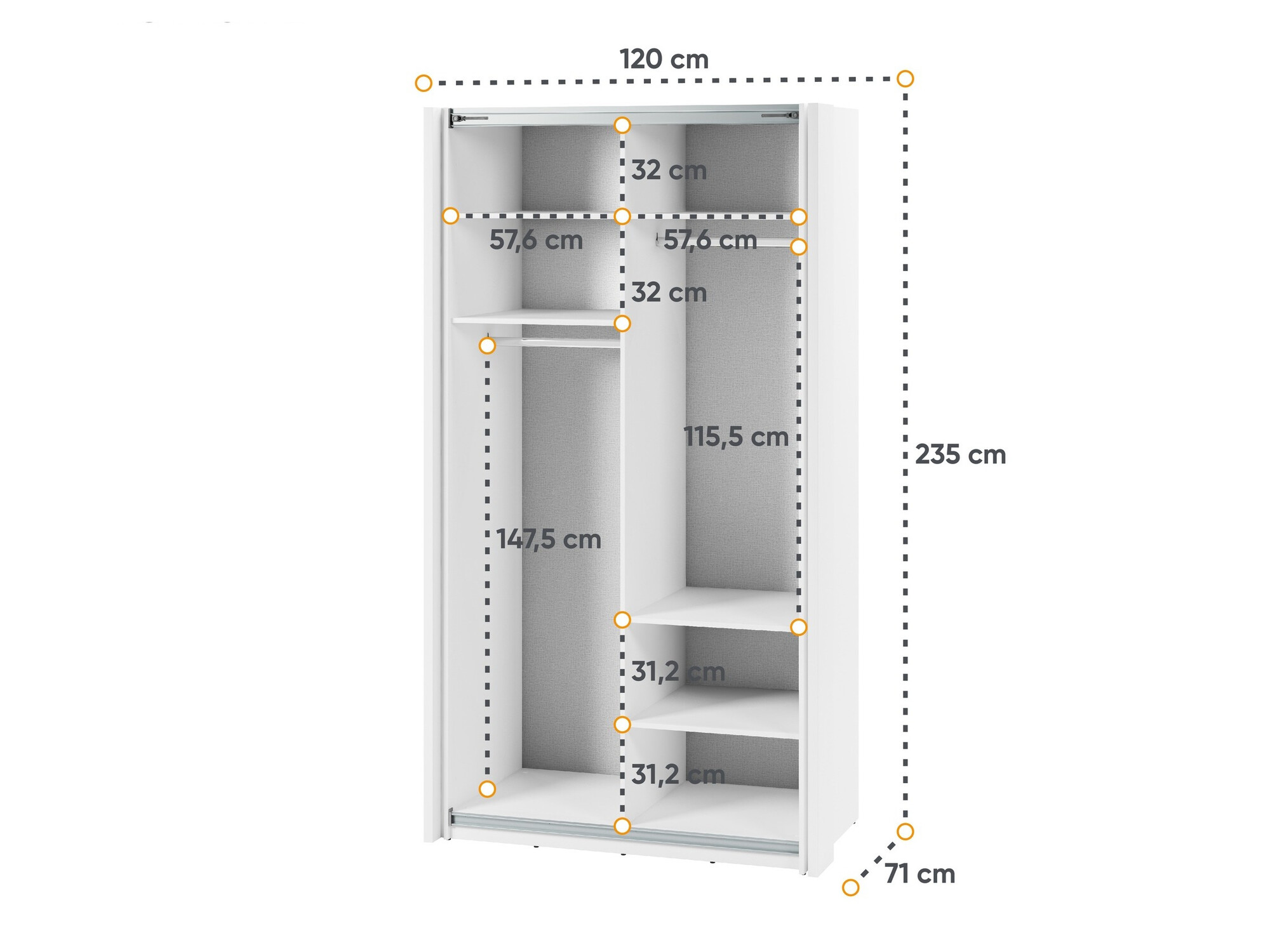 Gardróbszekrény Fresno 132