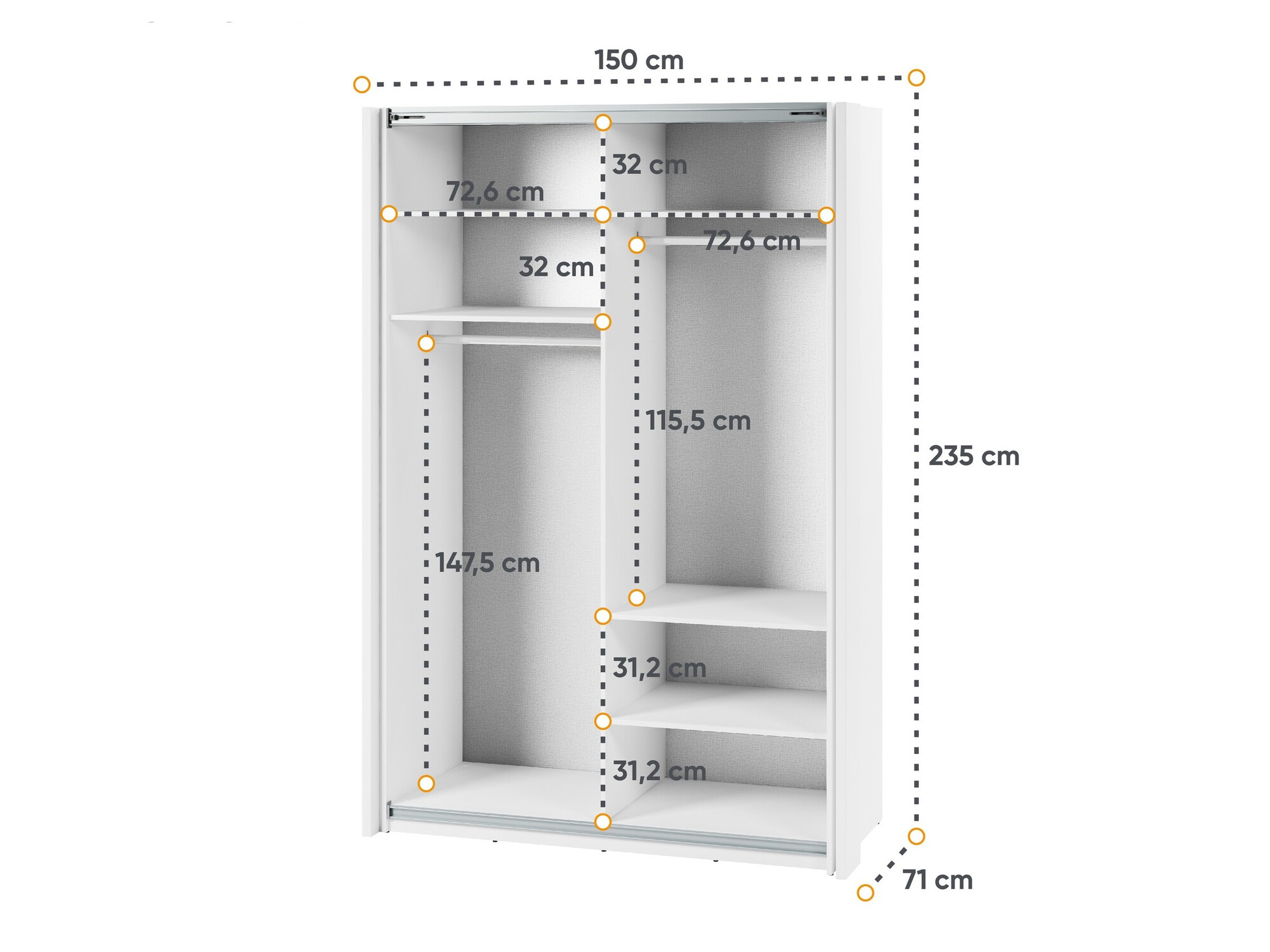 Gardróbszekrény Fresno 134