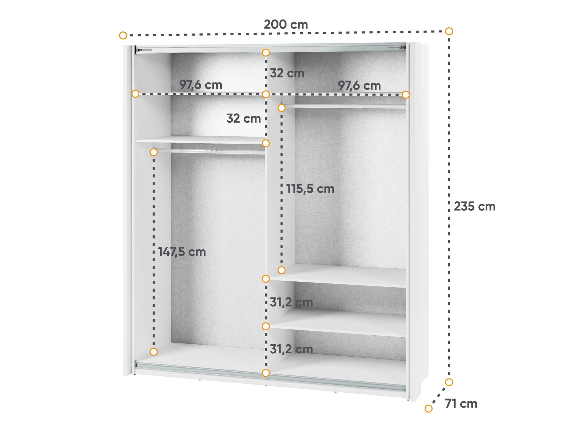 Gardróbszekrény Fresno 136