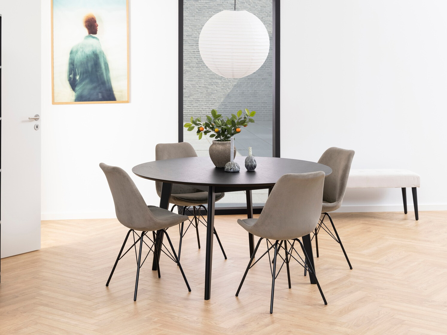 Étkezőgarnitúra Norsica 505 (Bézs + Fekete)