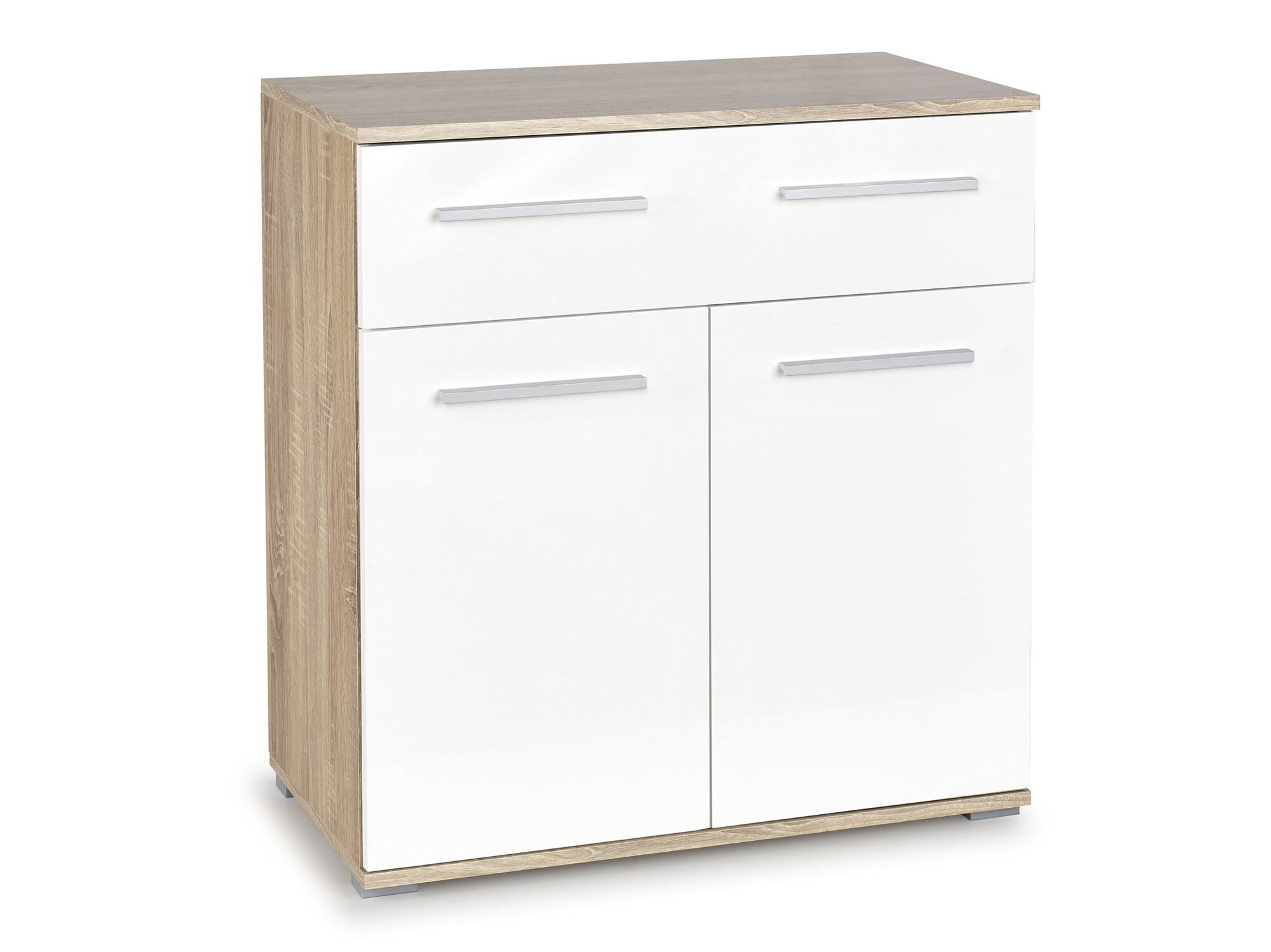 Komód Cirveso 100 (Sonoma tölgy + Fényes fehér)