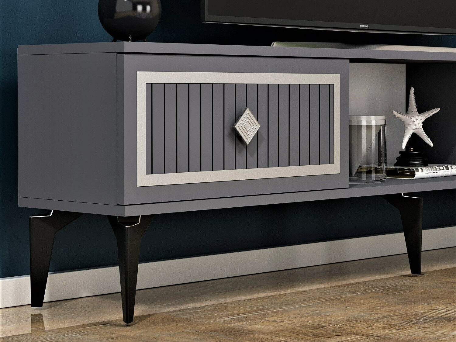 TV-állvány Kailua 1986 (Antracit)