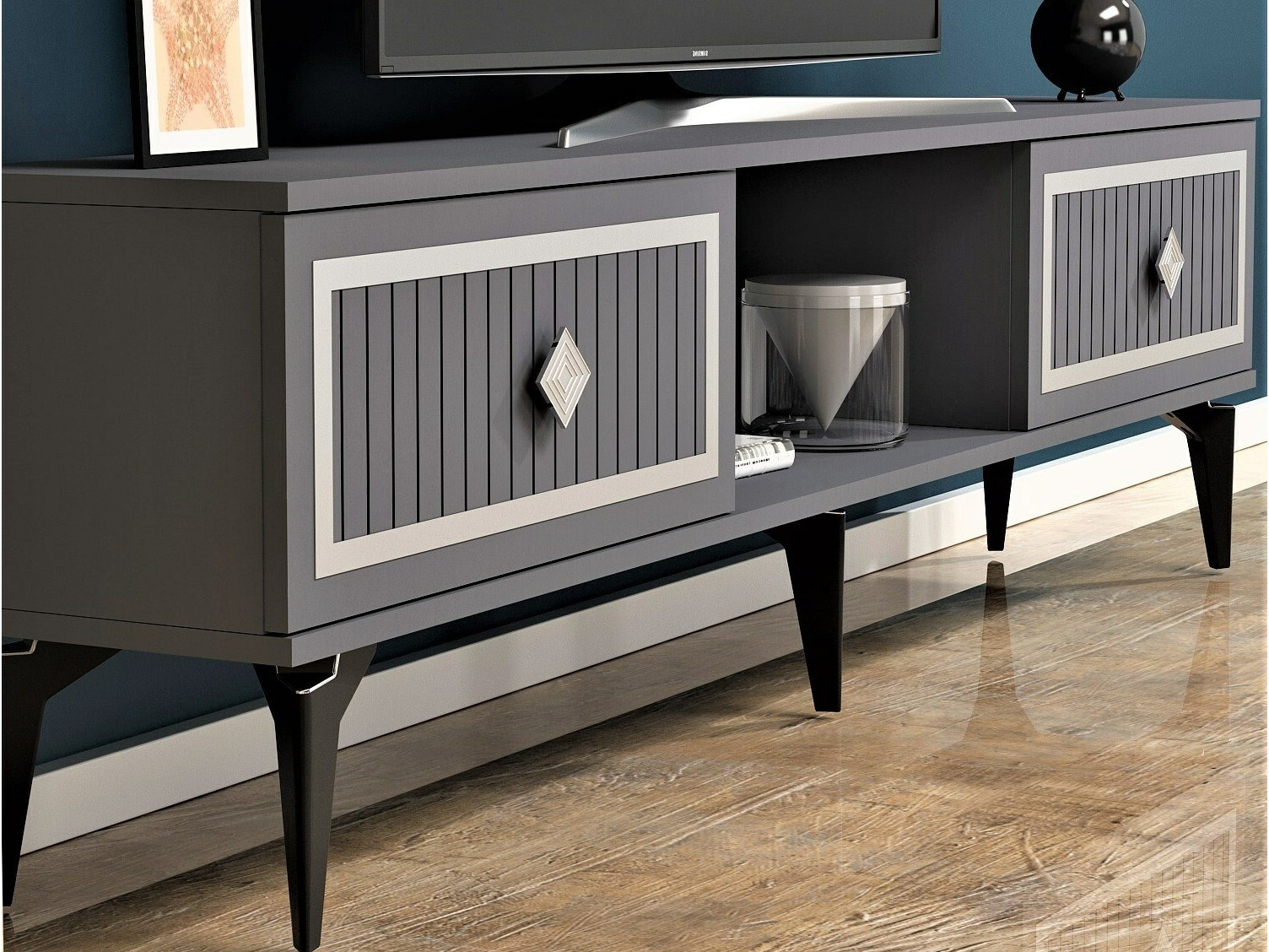 TV-állvány Kailua 1986 (Antracit)