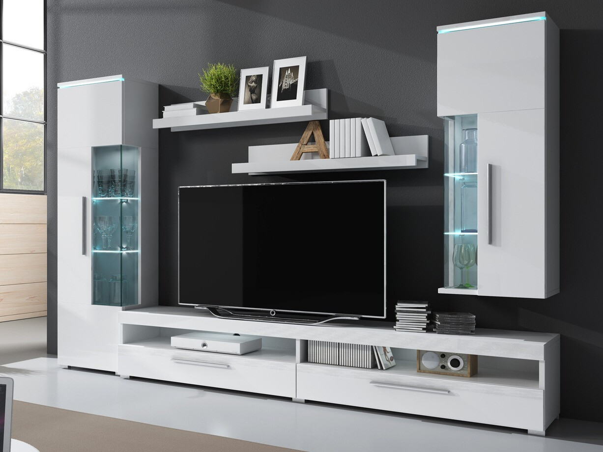 Nappali szett Torvire 108 (Fehér + Fényes fehér)