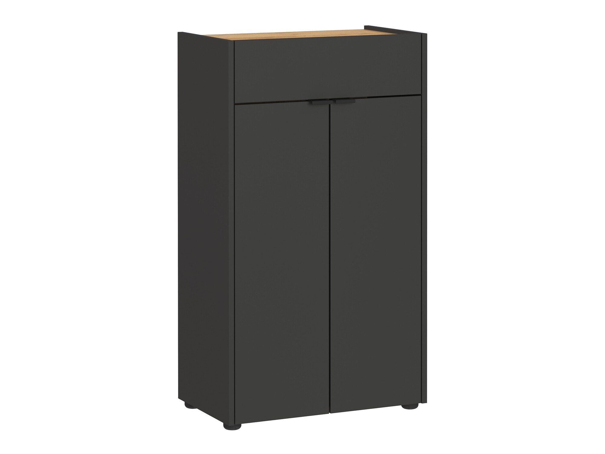 Álló fürdőszoba szekrény Ventei 102 (Grafit + Navarra tölgy)