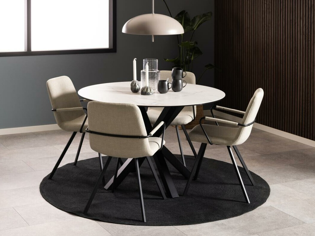 Asztal Norsica 780 (Fekete + Fehér márvány)