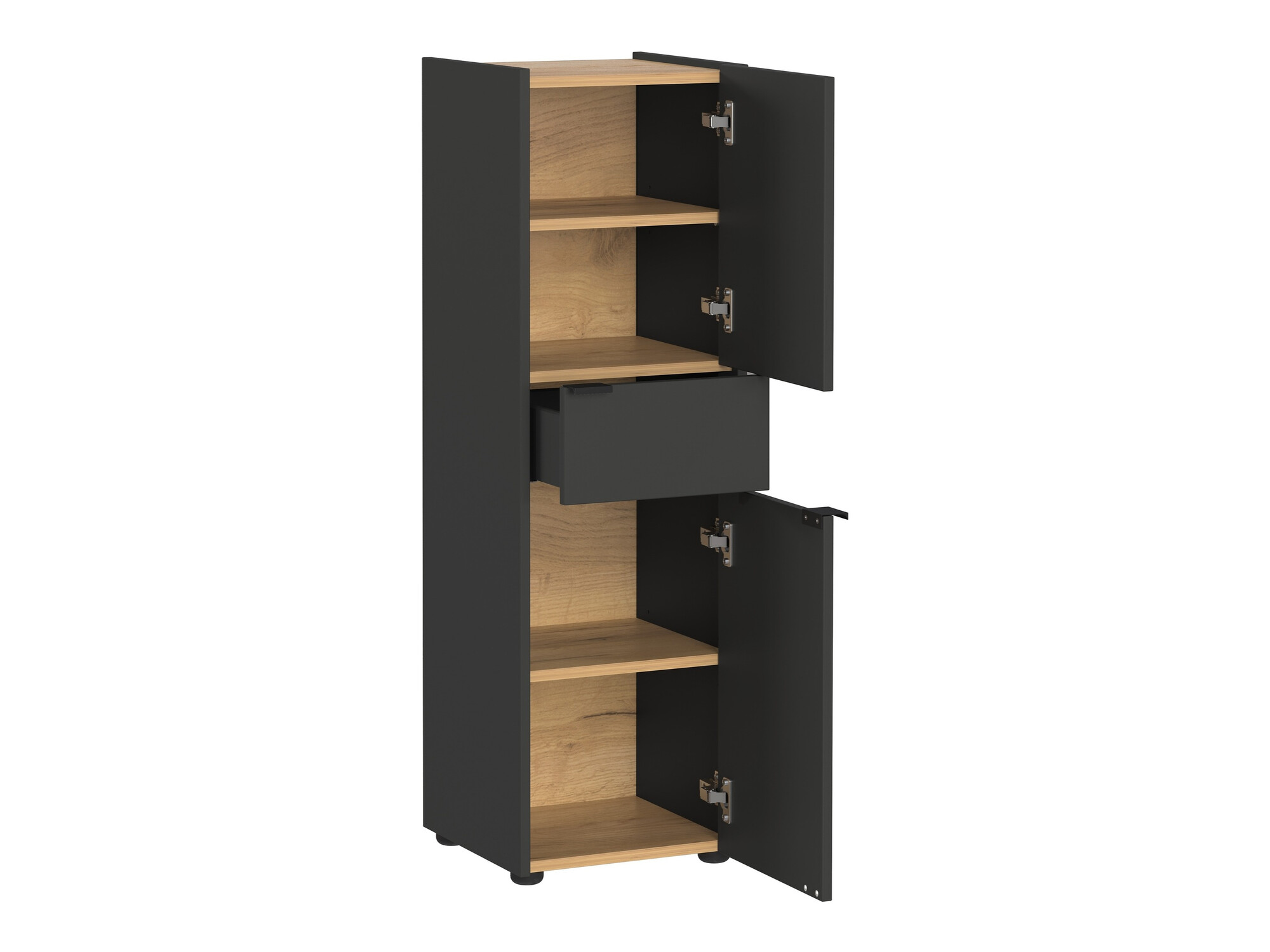 Fürdőszobai garnitúra Ventei 106 (Grafit + Navarra tölgy)