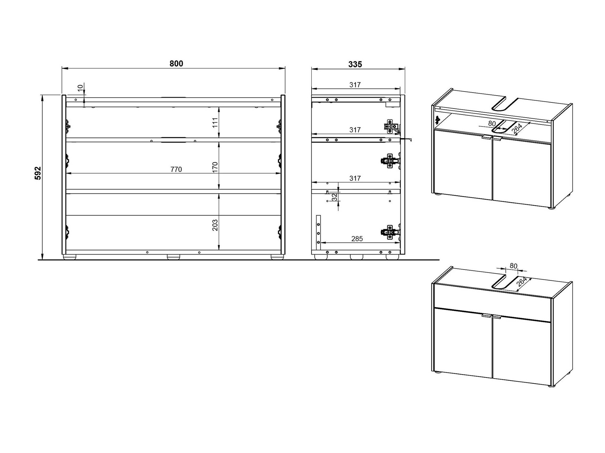 Fürdőszobai garnitúra Ventei 109 (Grafit + Navarra tölgy)
