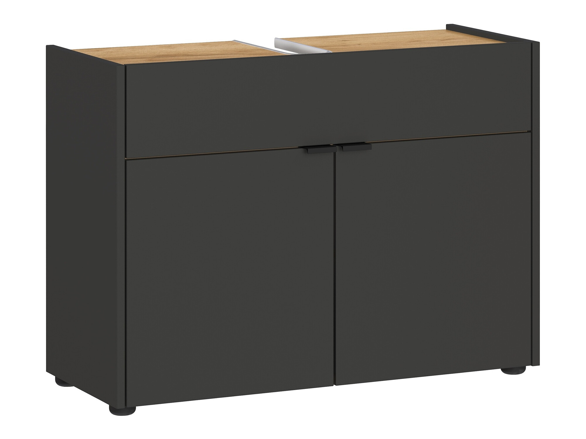 Fürdőszobai garnitúra Ventei 110 (Grafit + Navarra tölgy)