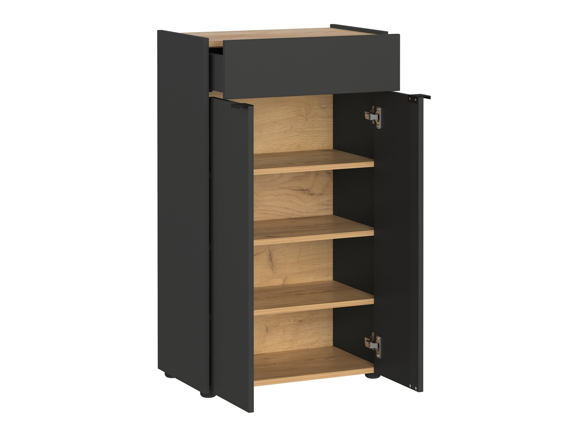 Fürdőszobai garnitúra Ventei 110 (Grafit + Navarra tölgy)