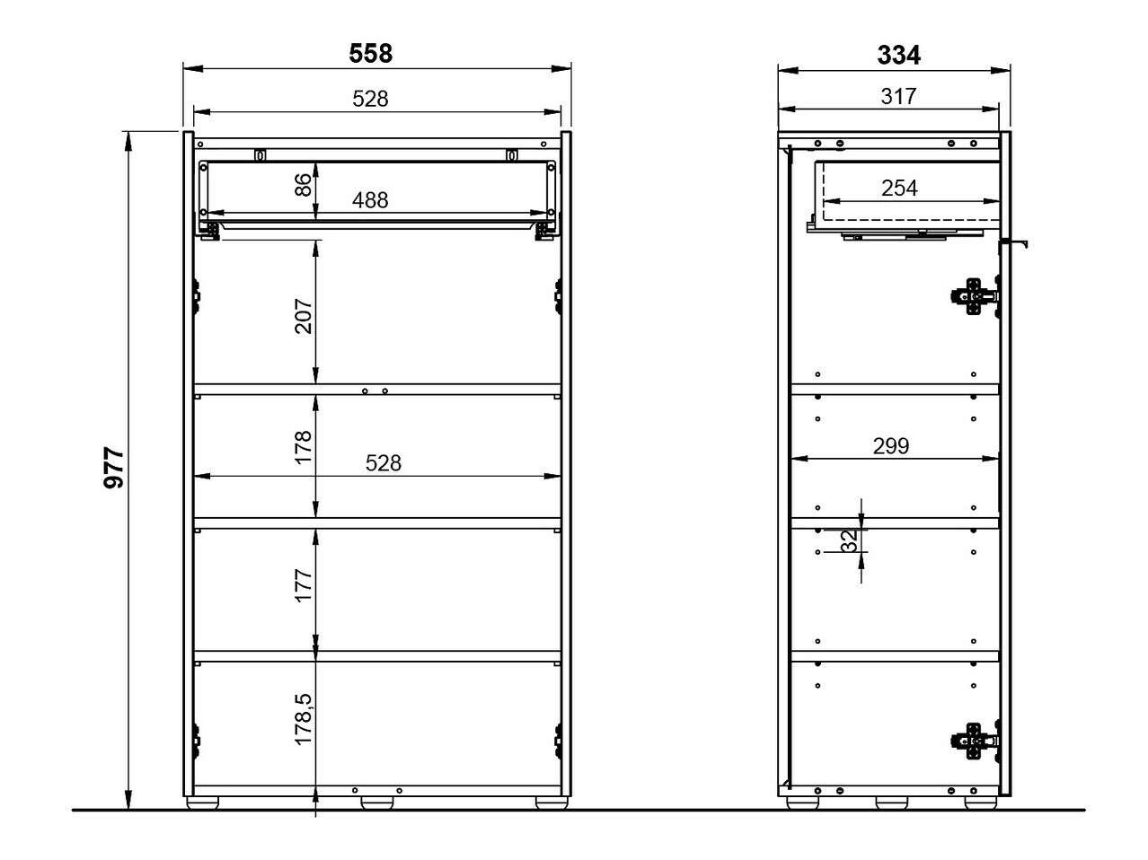 Fürdőszobai garnitúra Ventei 110 (Grafit + Navarra tölgy)