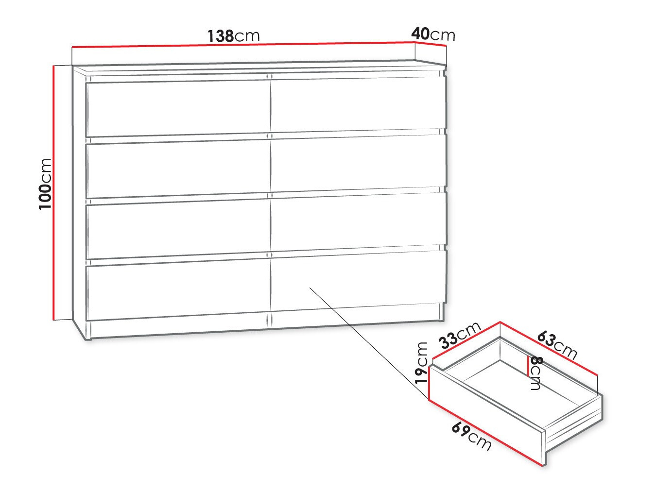 Komód Comfivo Structor III (Fehér)