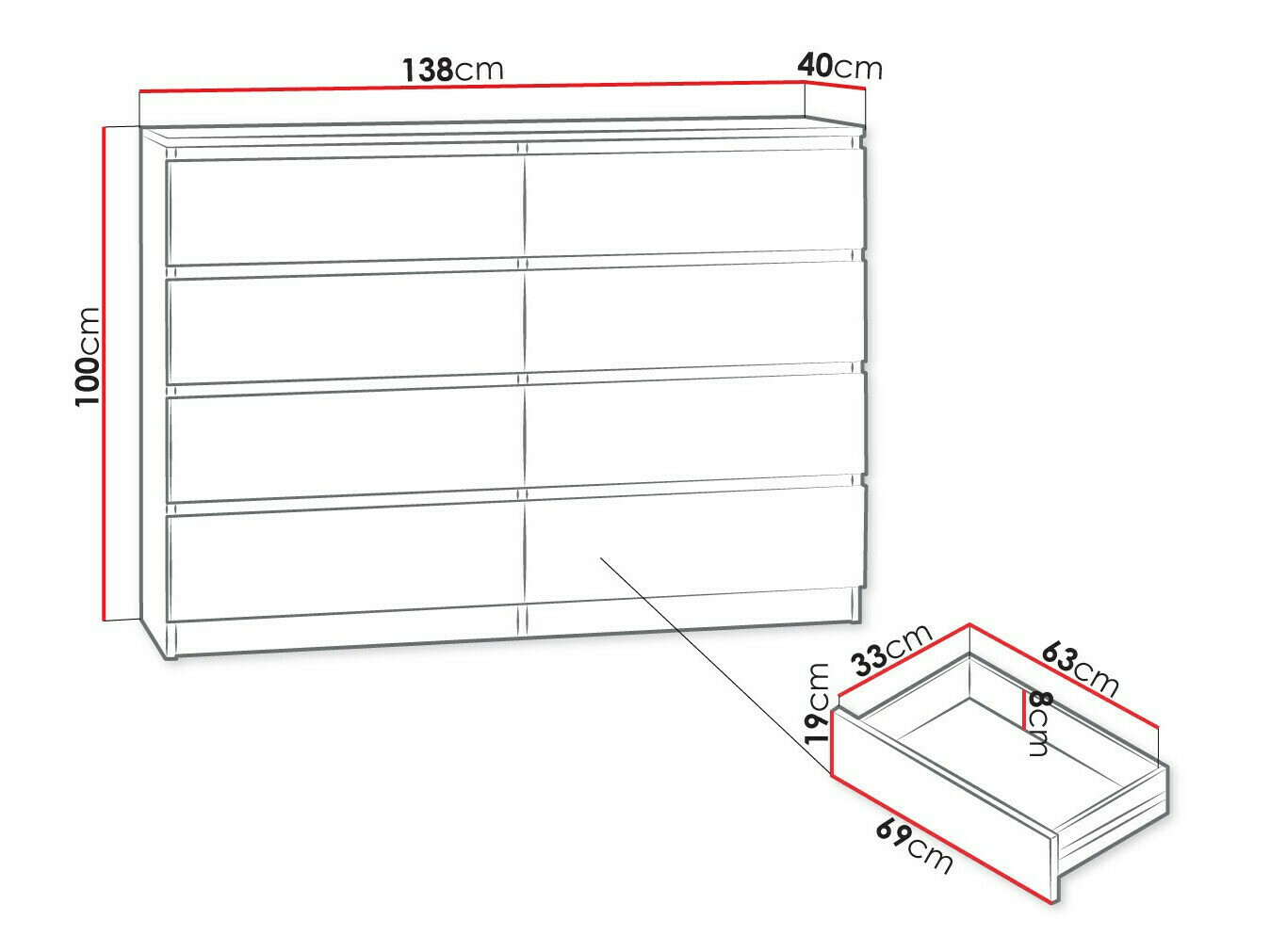 Komód Comfivo Structor III (Fekete)