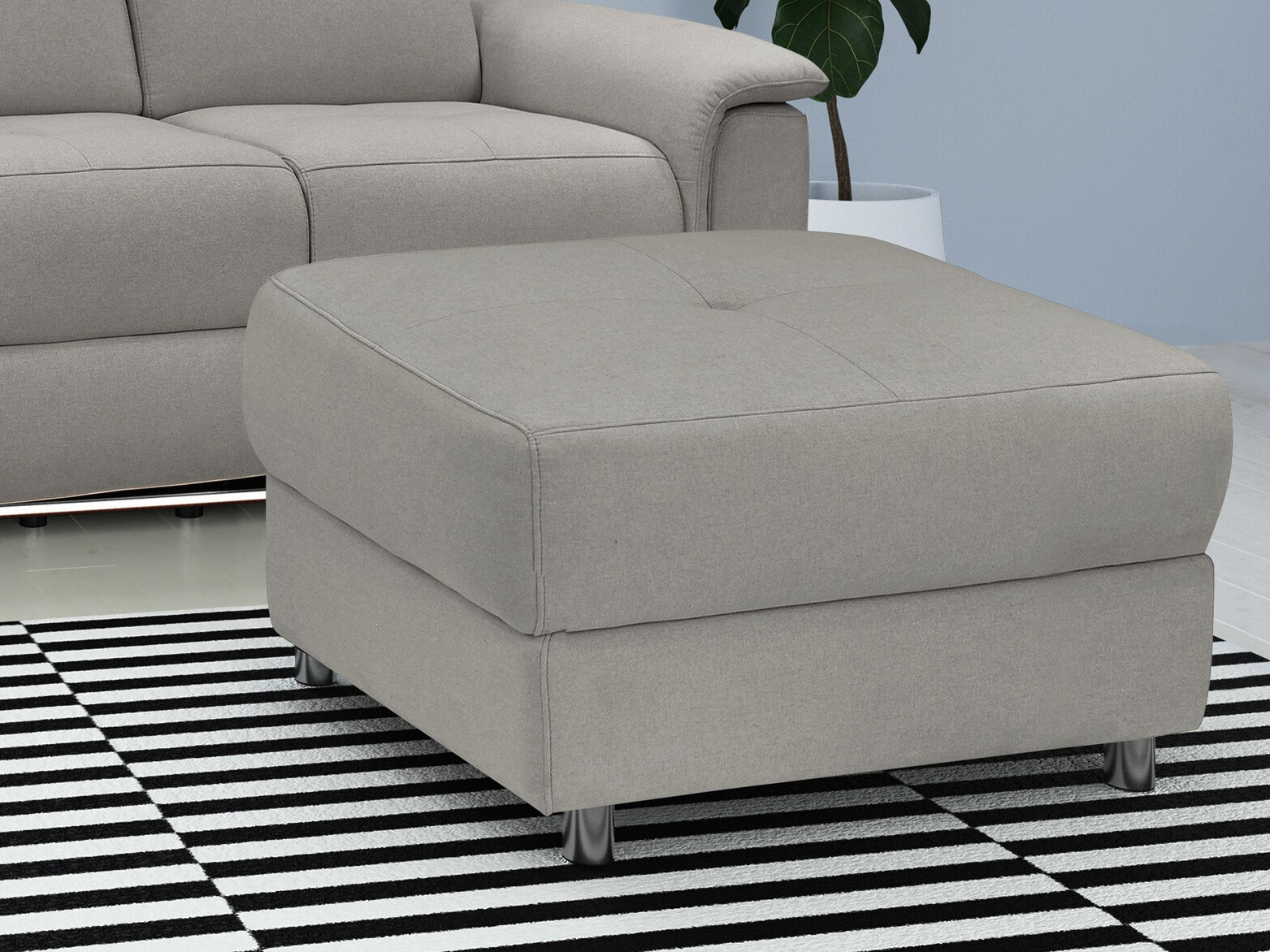 Kárpitozott pad Denton 1312 (Világosszürke)