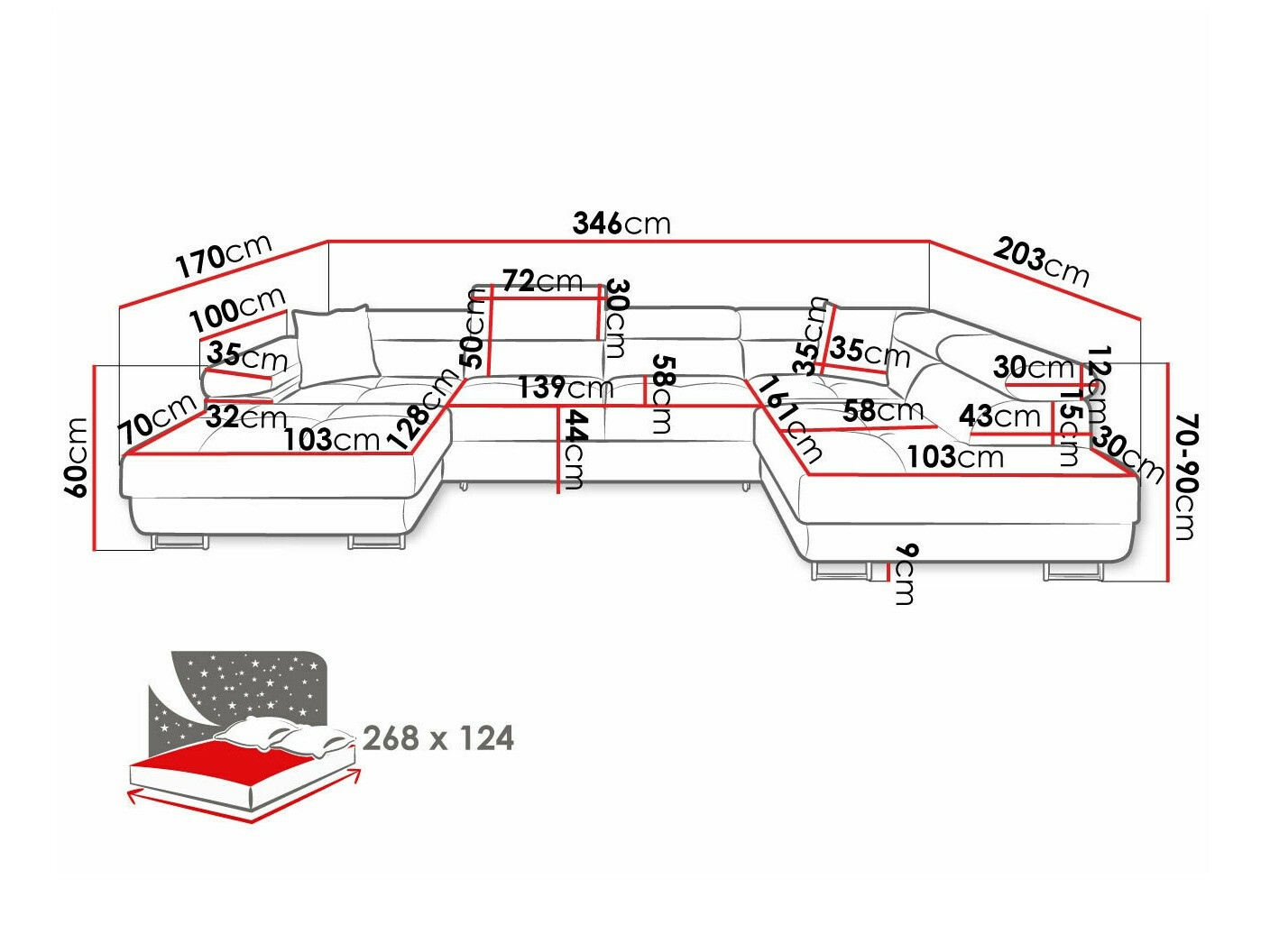 Sarokkanapé Comfivo Eliferu 103 (Manila 18)