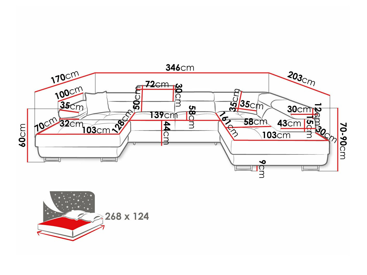 Sarokkanapé Comfivo Eliferu 103 (Poso 05)
