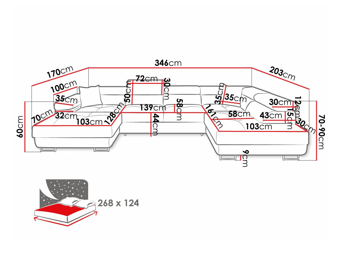 Sarokkanapé Comfivo Vinetum III (Manila 02)