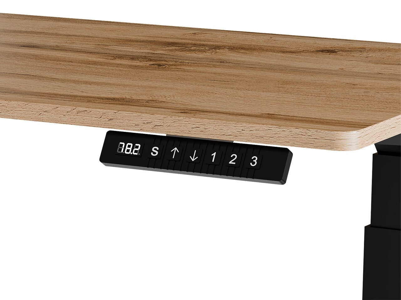 Állítható magasságú íróasztal Charlotte 194 (Fehér + Fekete)