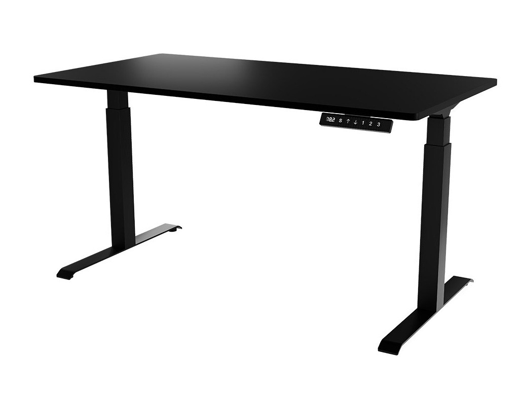 Állítható magasságú íróasztal Charlotte 195 (Fekete)