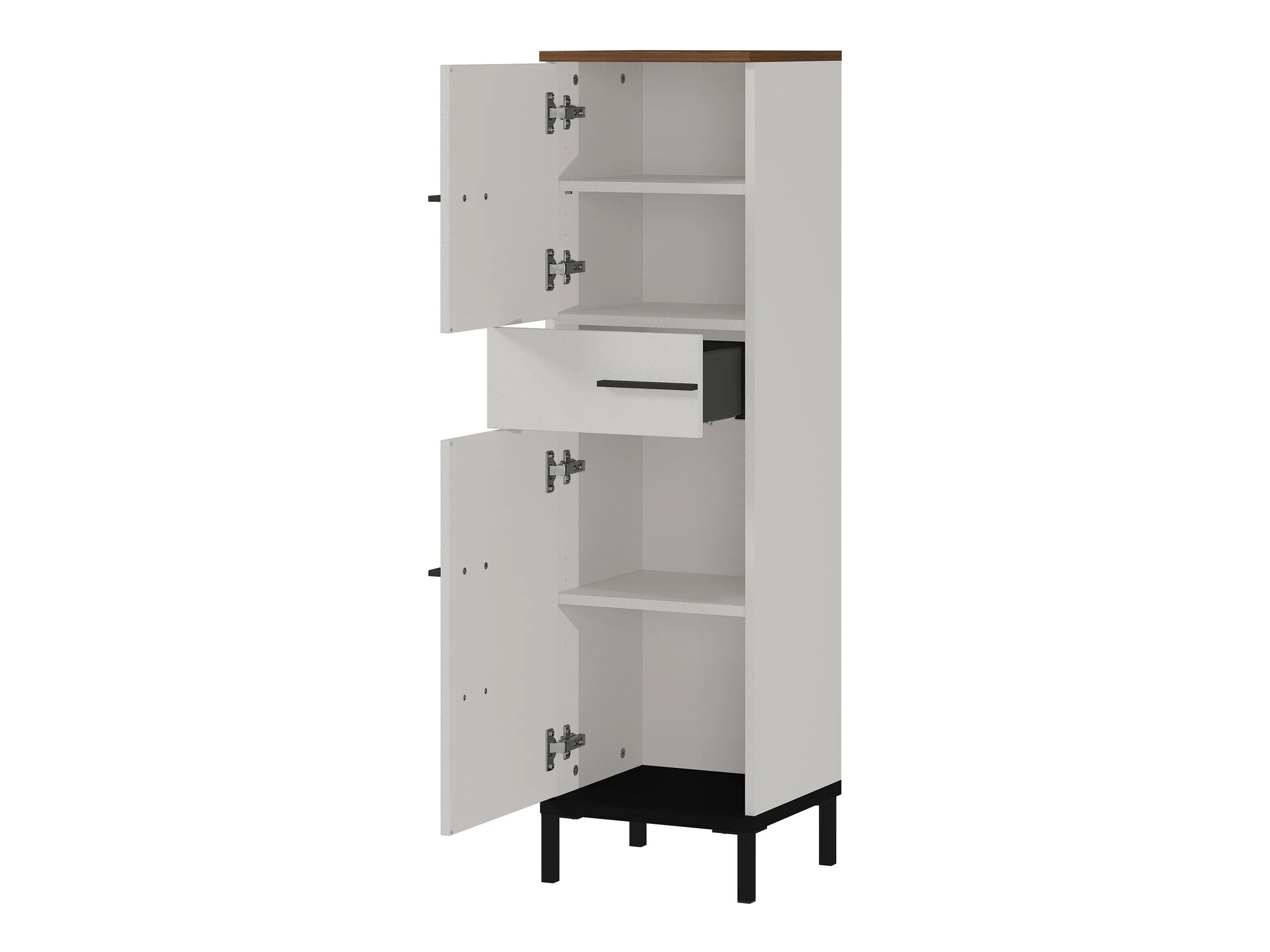 Fürdőszoba garnitúra Ruvlevu 104 (Világosszürke + Dió)