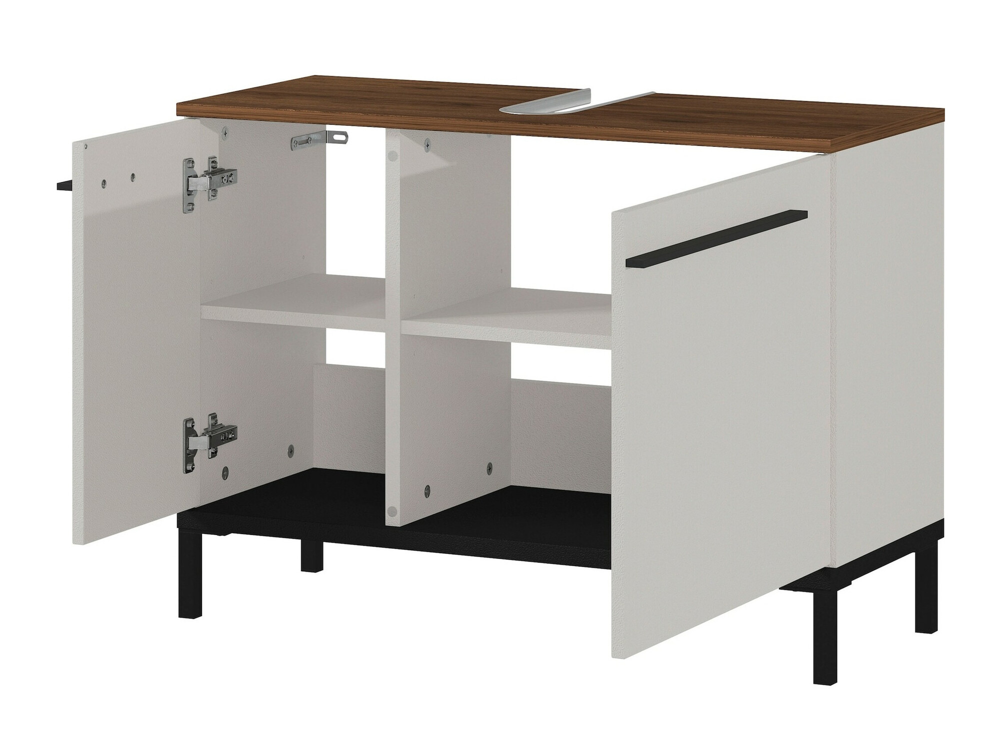 Fürdőszobai garnitúra Ruvlevu 104 (Világosszürke + Dió)