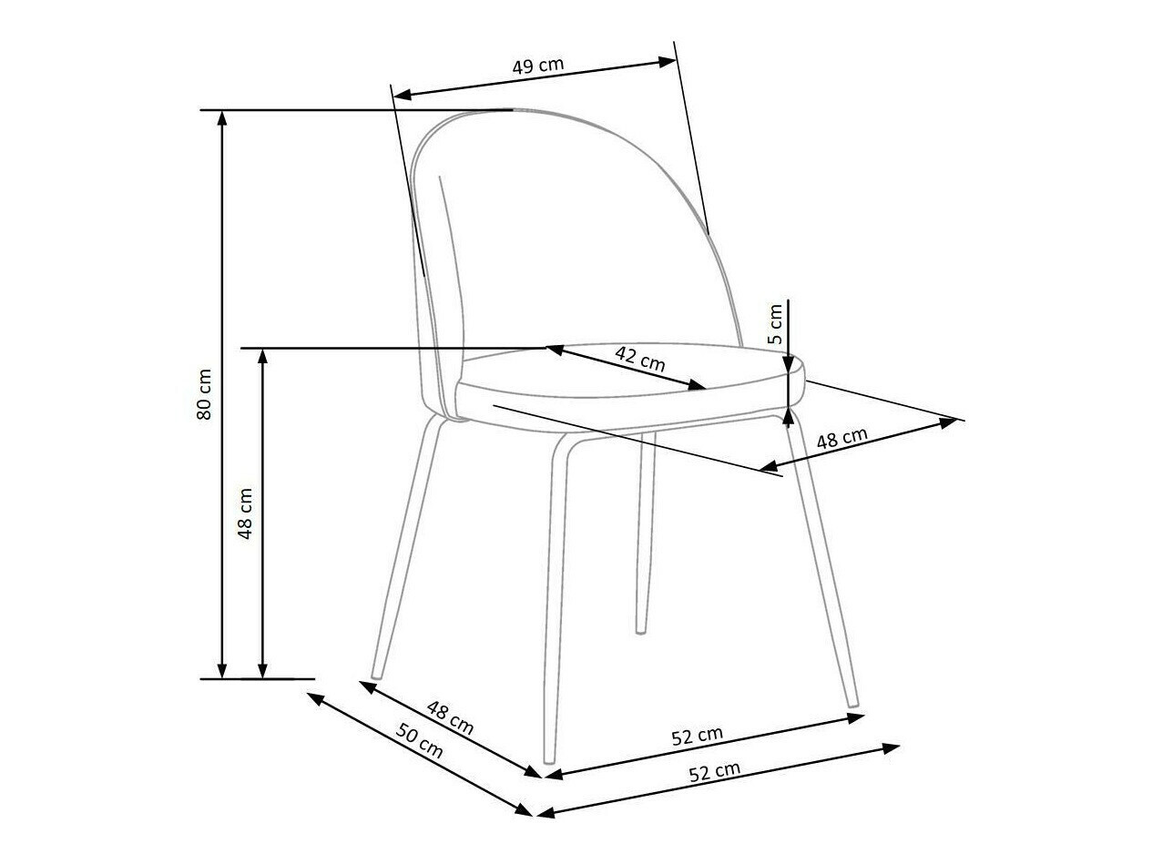 Szék Houston 554 (Sötétkék + Fekete)