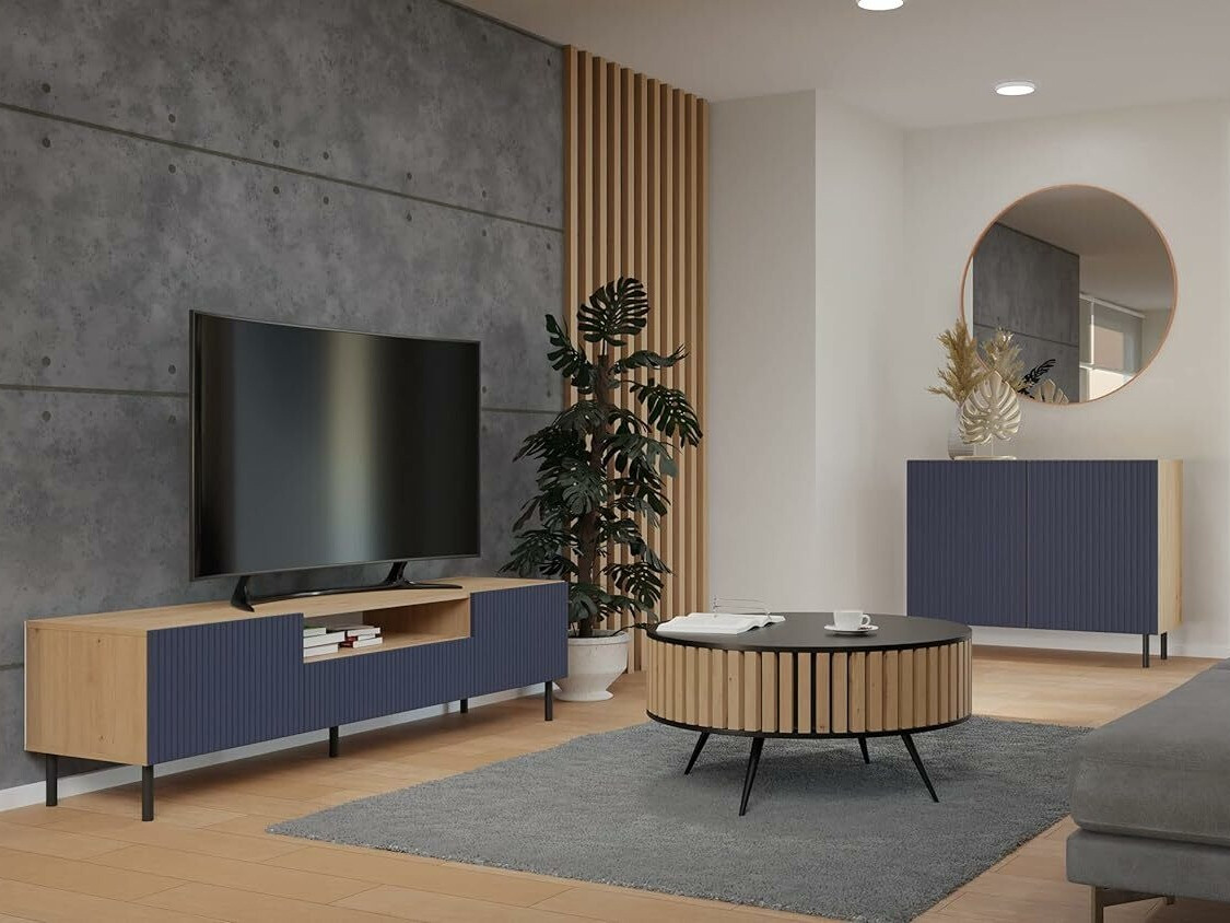 Szekrény Romseru 100 (Kék + Artisan tölgy)