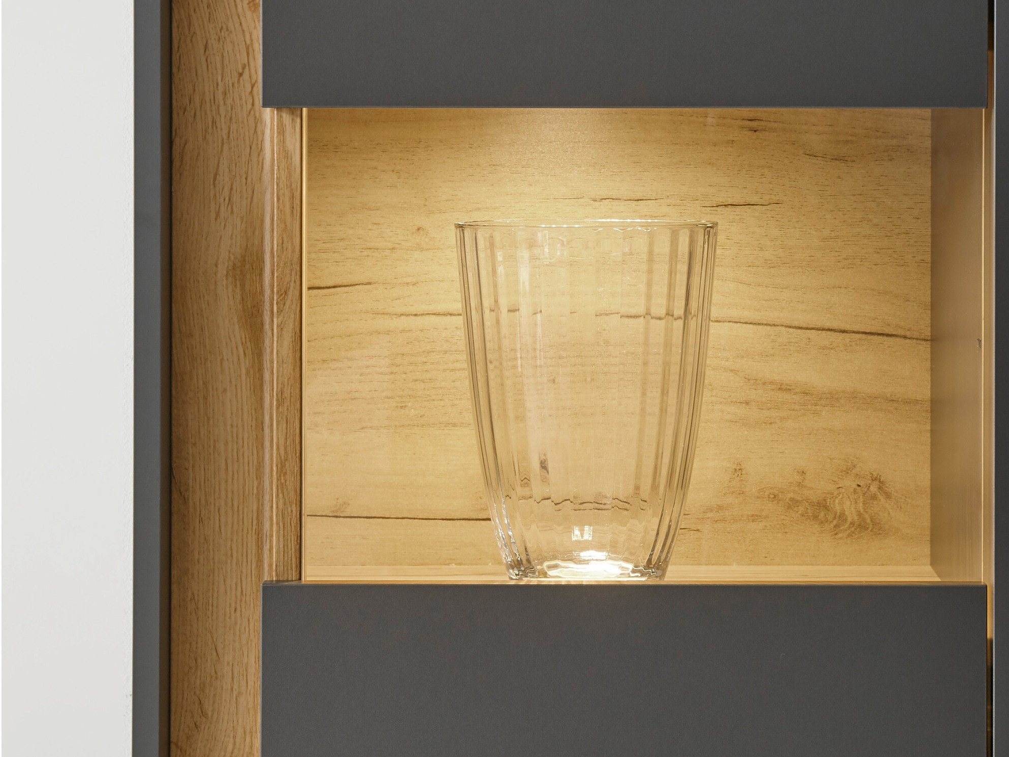 Könyvespolc Elbsori 102 (Antracit + Wotan tölgy)